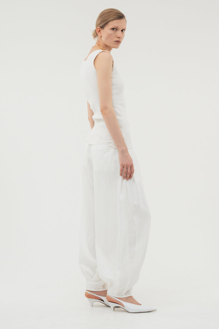 Modern Rib Tank Top / White