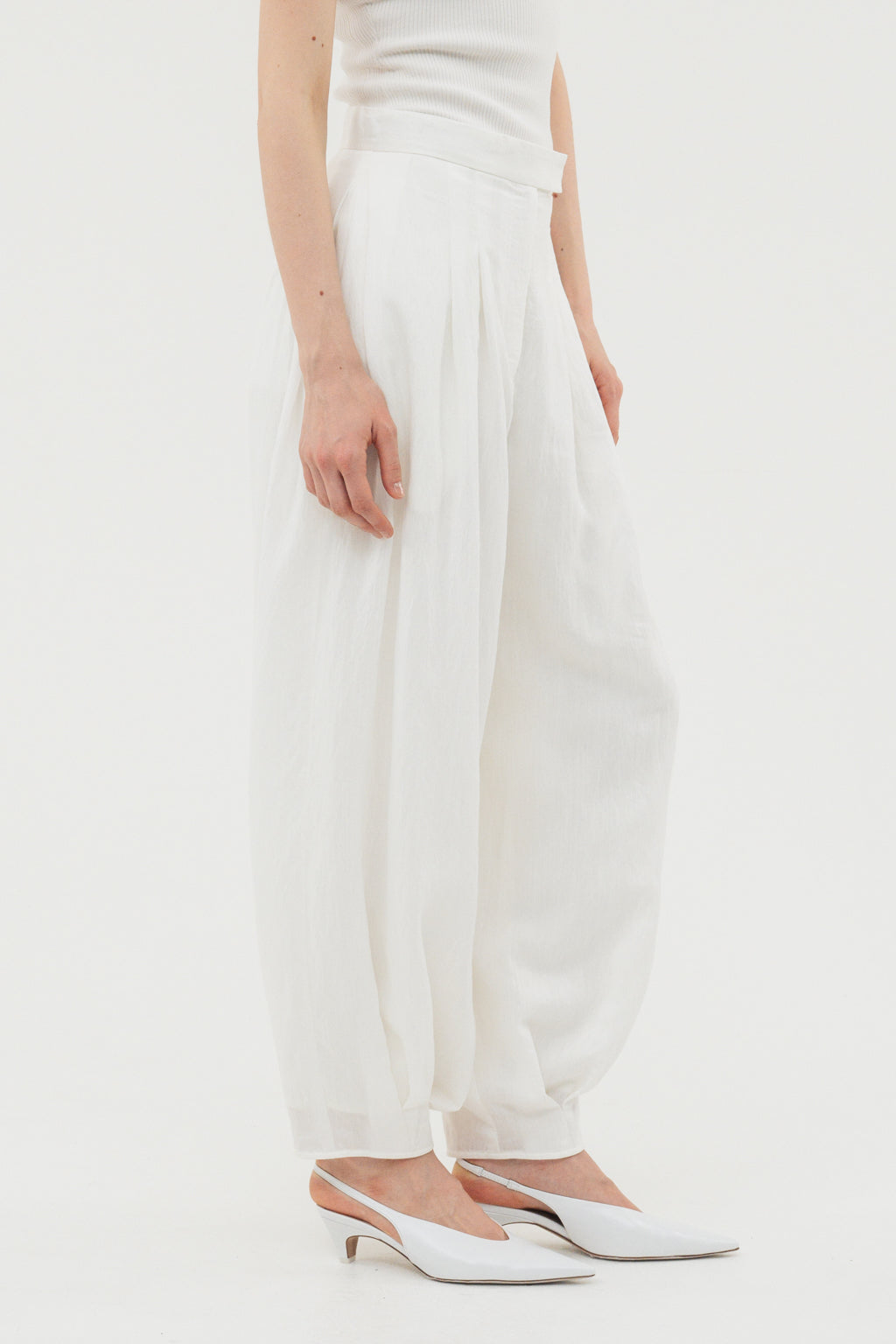 Balloon Tuck Easy Pants / Black
