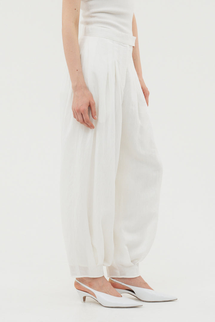 Balloon Tuck Easy Pants / Black