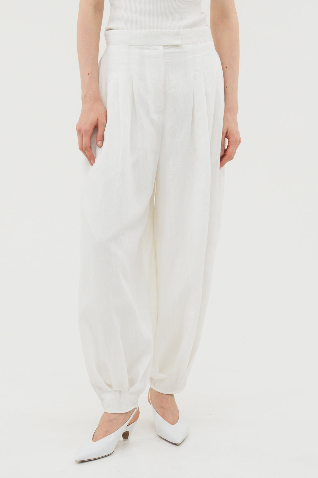 Balloon Tuck Easy Pants / Black