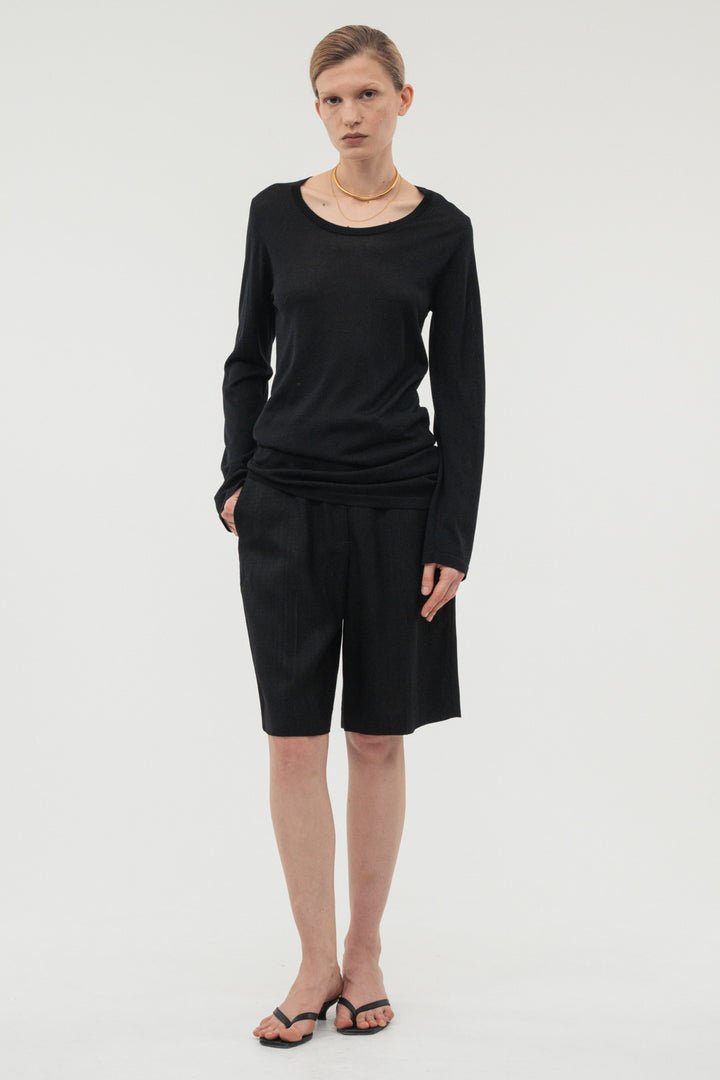 Silk Drape Knit / Black