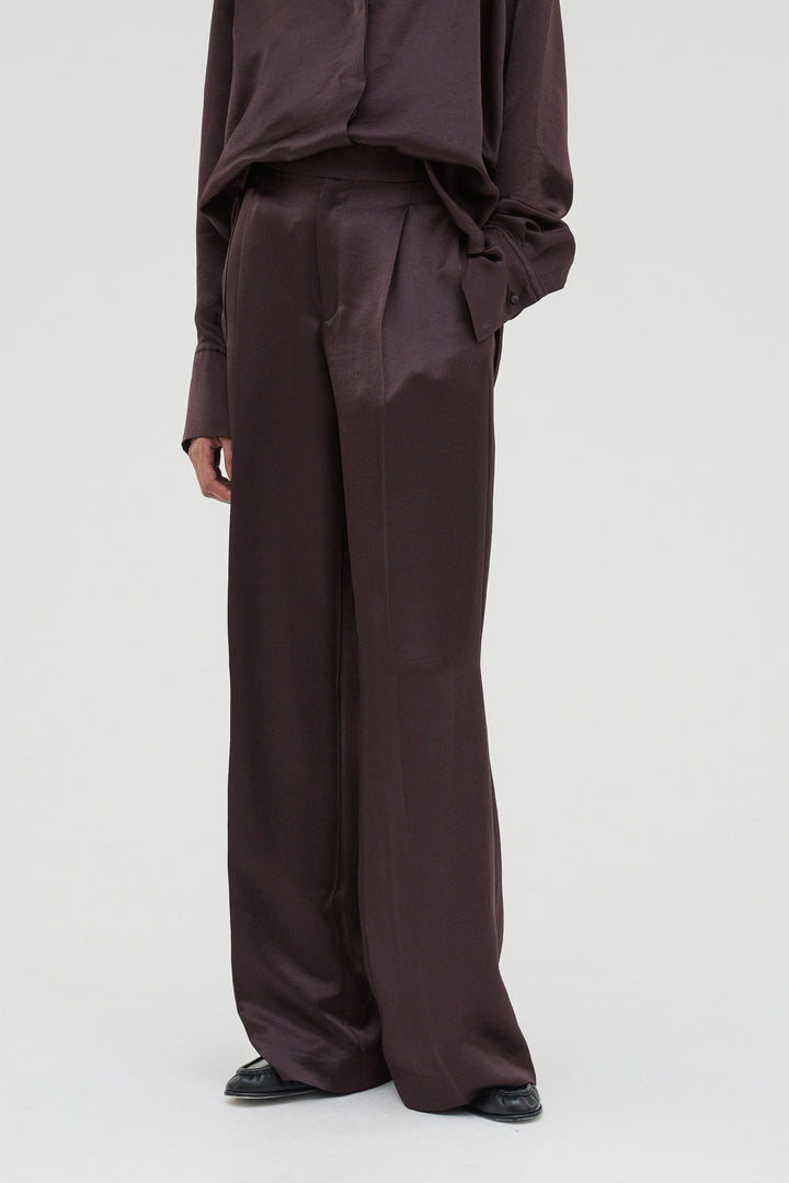 Vintage Satin Pants / Burgundy