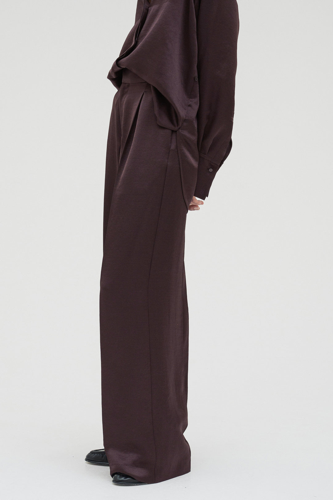 Vintage Satin Pants / Burgundy