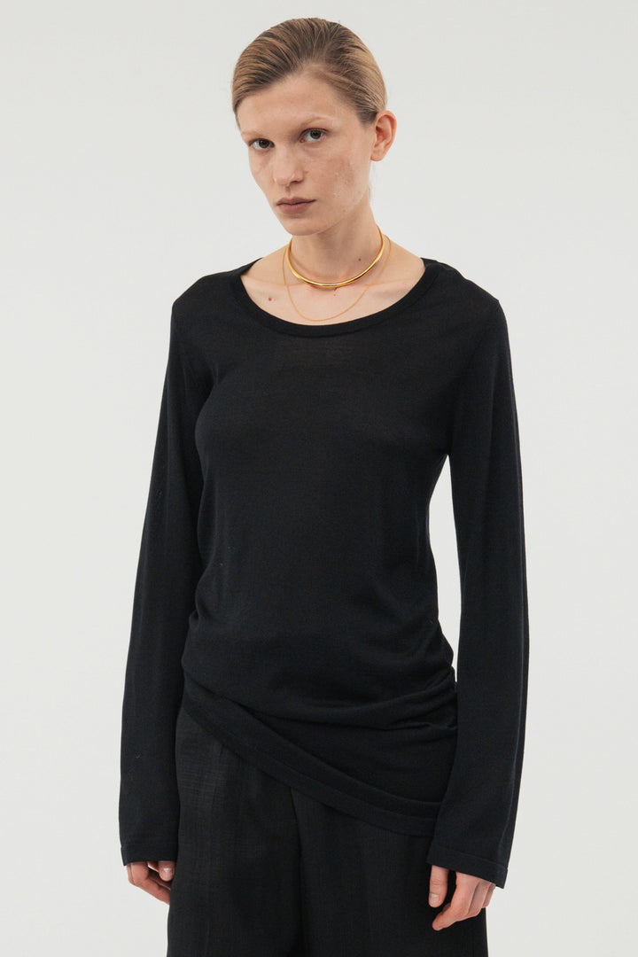 Silk Drape Knit / Black