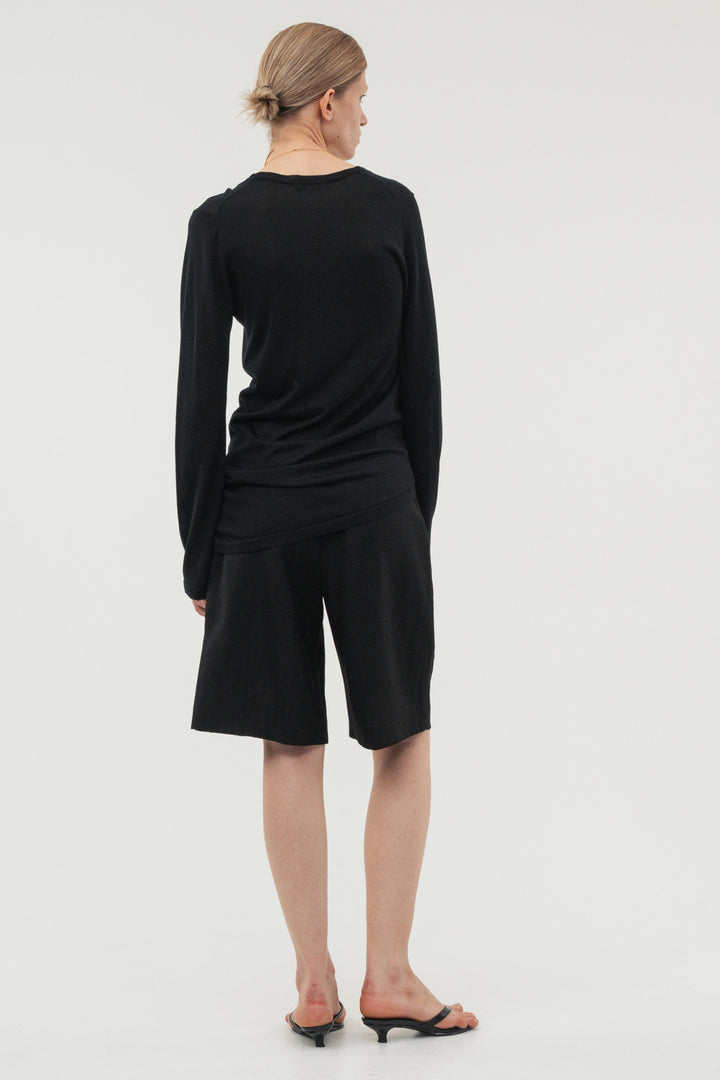 Silk Drape Knit / Black