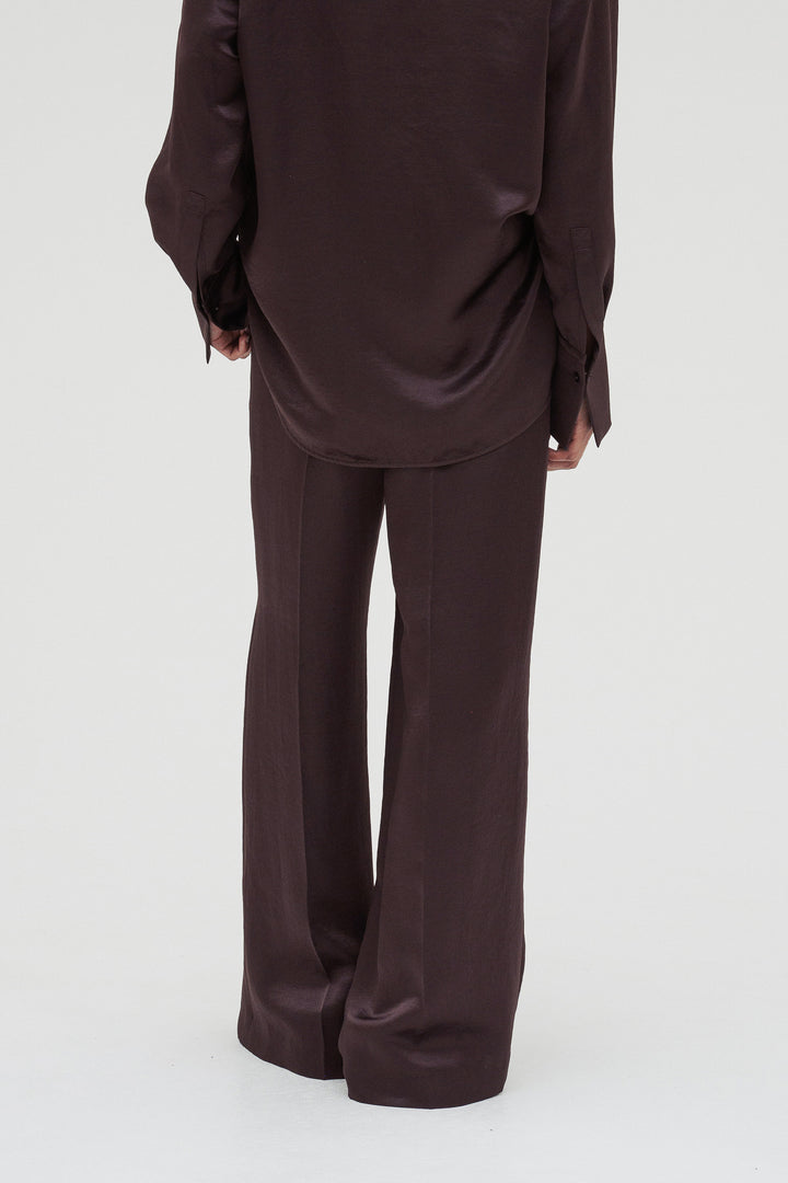 Vintage Satin Pants / Burgundy