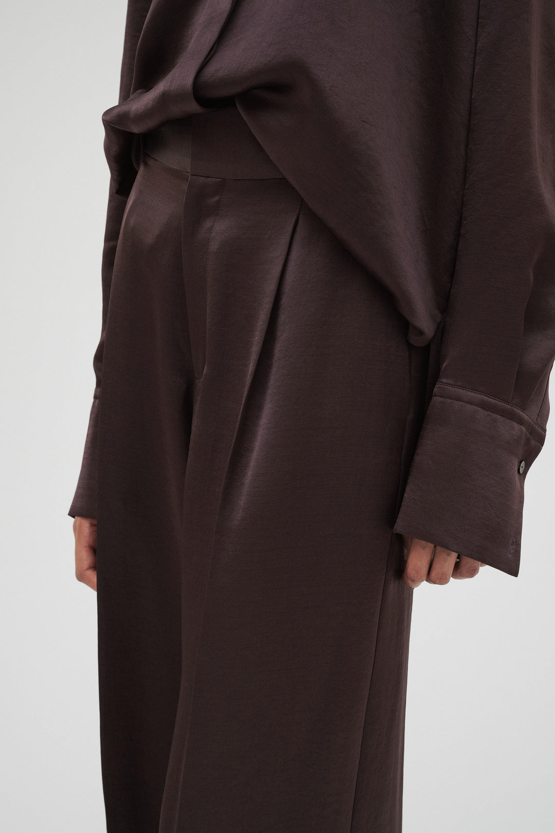 Vintage Satin Pants / Burgundy