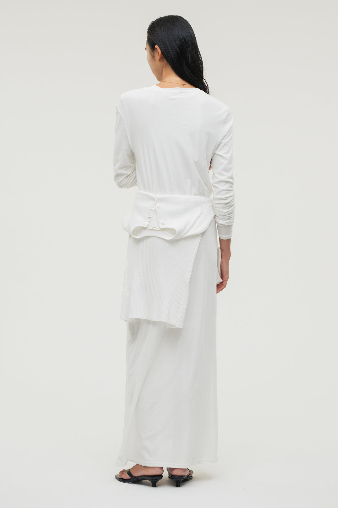 Minimal Henley Dress / Black