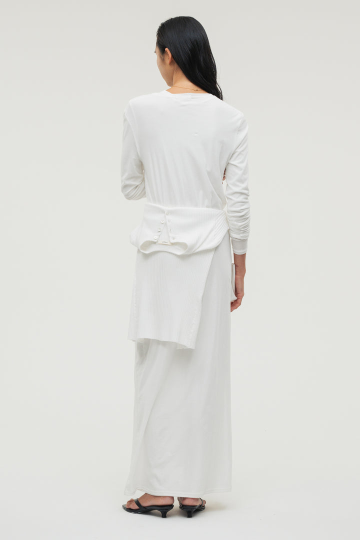 Minimal Henley Dress / Black