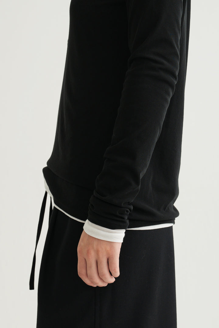 Minimal Henley Long Sleeve / White