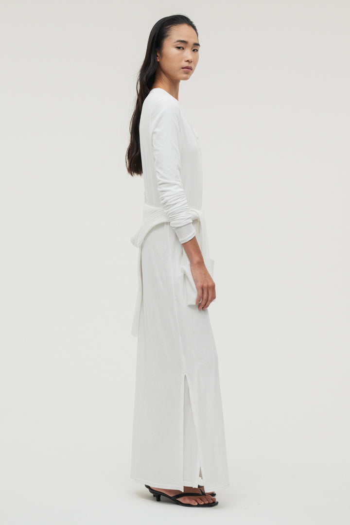 Minimal Henley Dress / Black