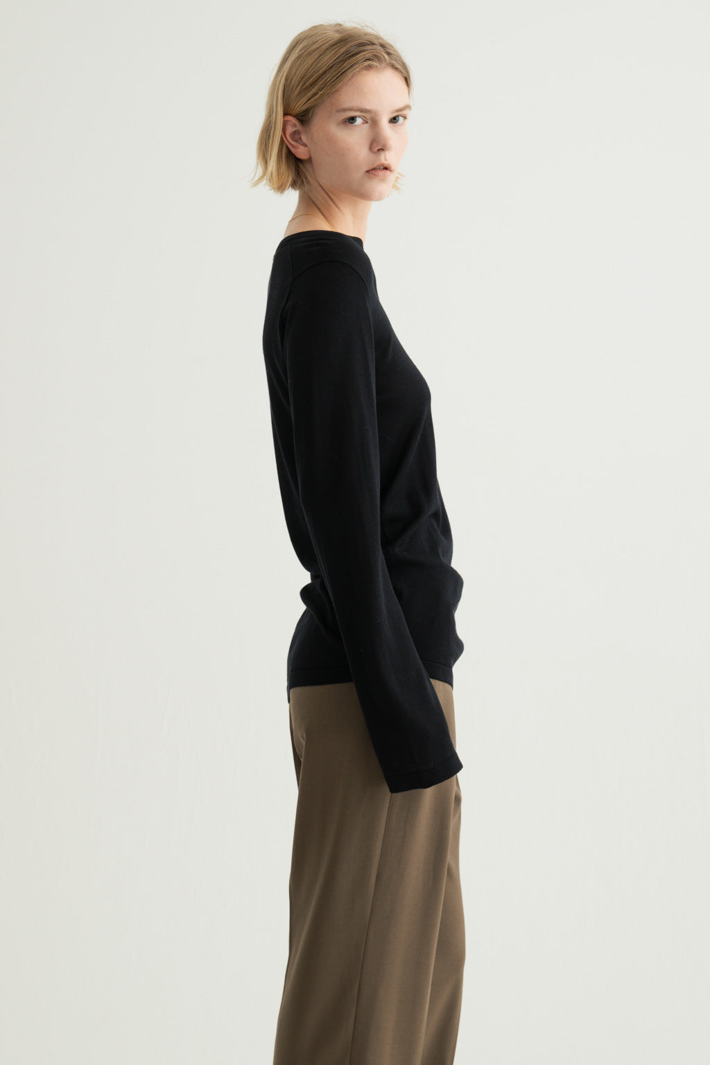 Silk Drape Knit / Black