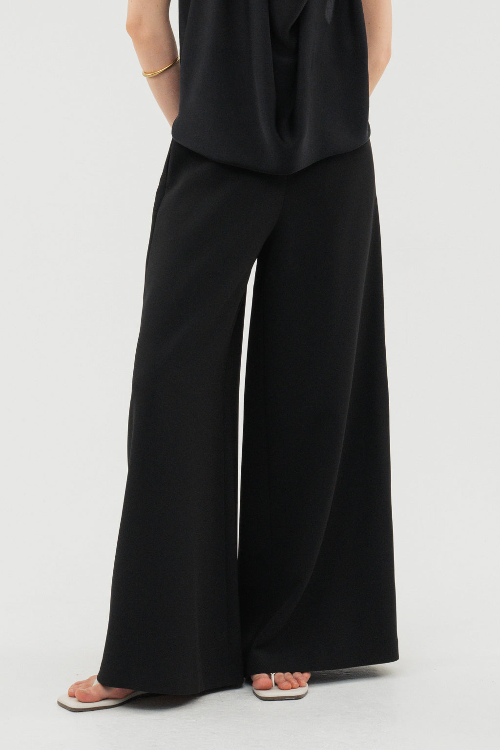 Flare Wide Trousers / White