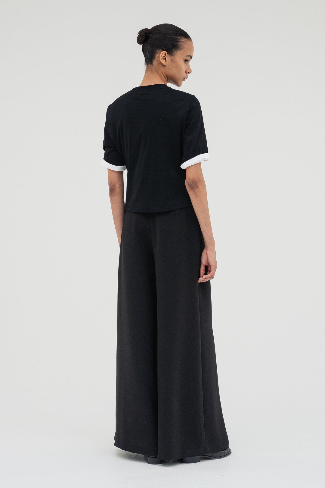 Flare Wide Trousers / Black