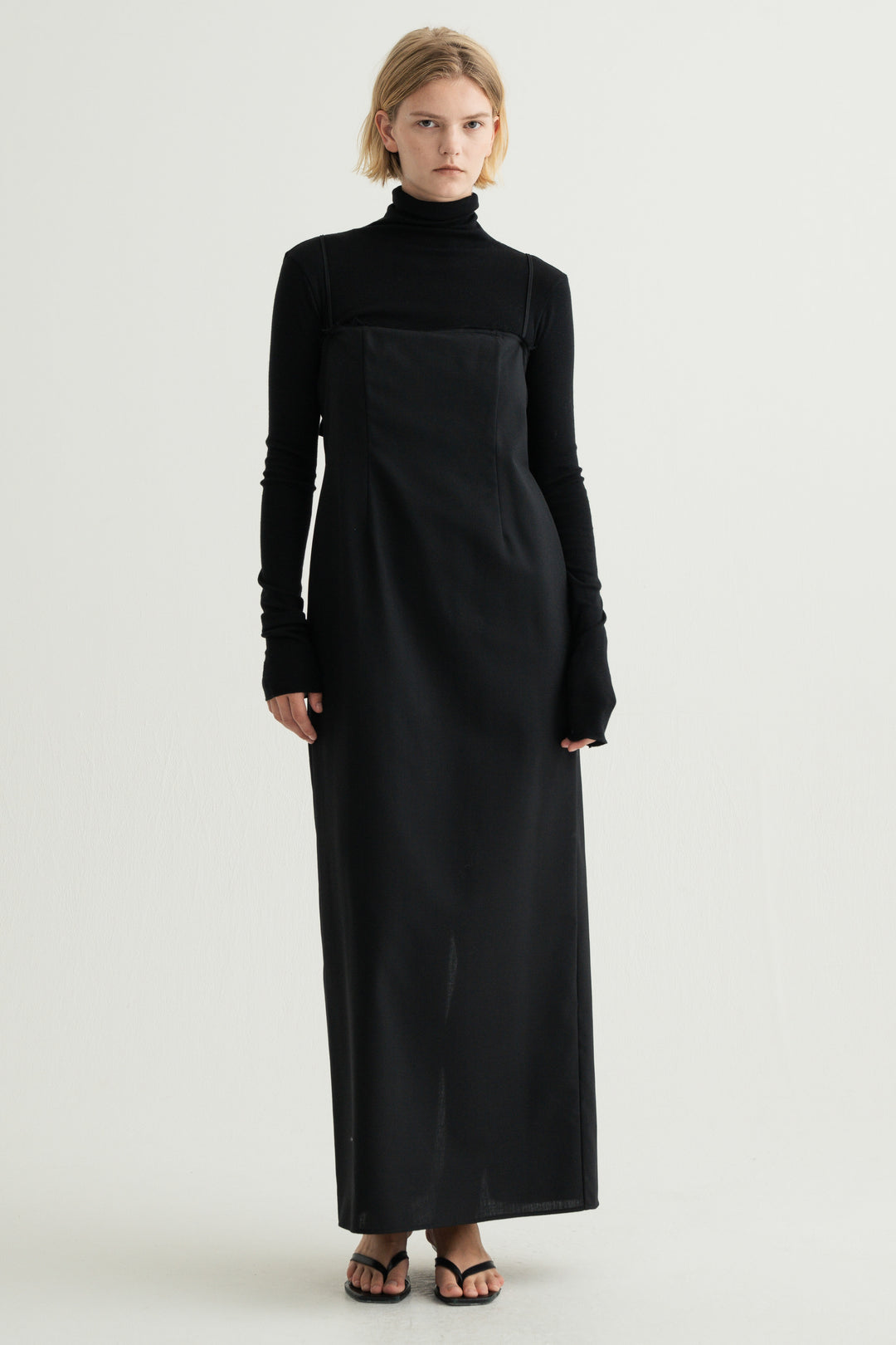 Cotton Cashmere Jersey Top / Black