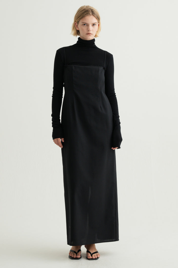 Cotton Cashmere Jersey Top / Black