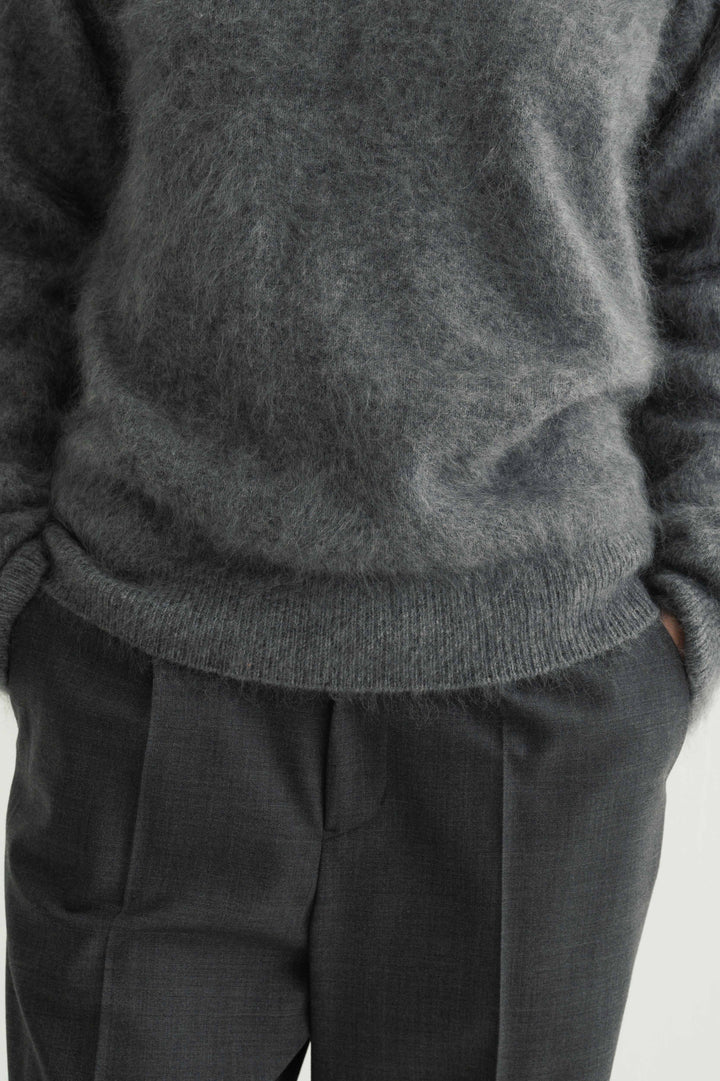 Cashmere Silk Wool V/N Knit / Grey