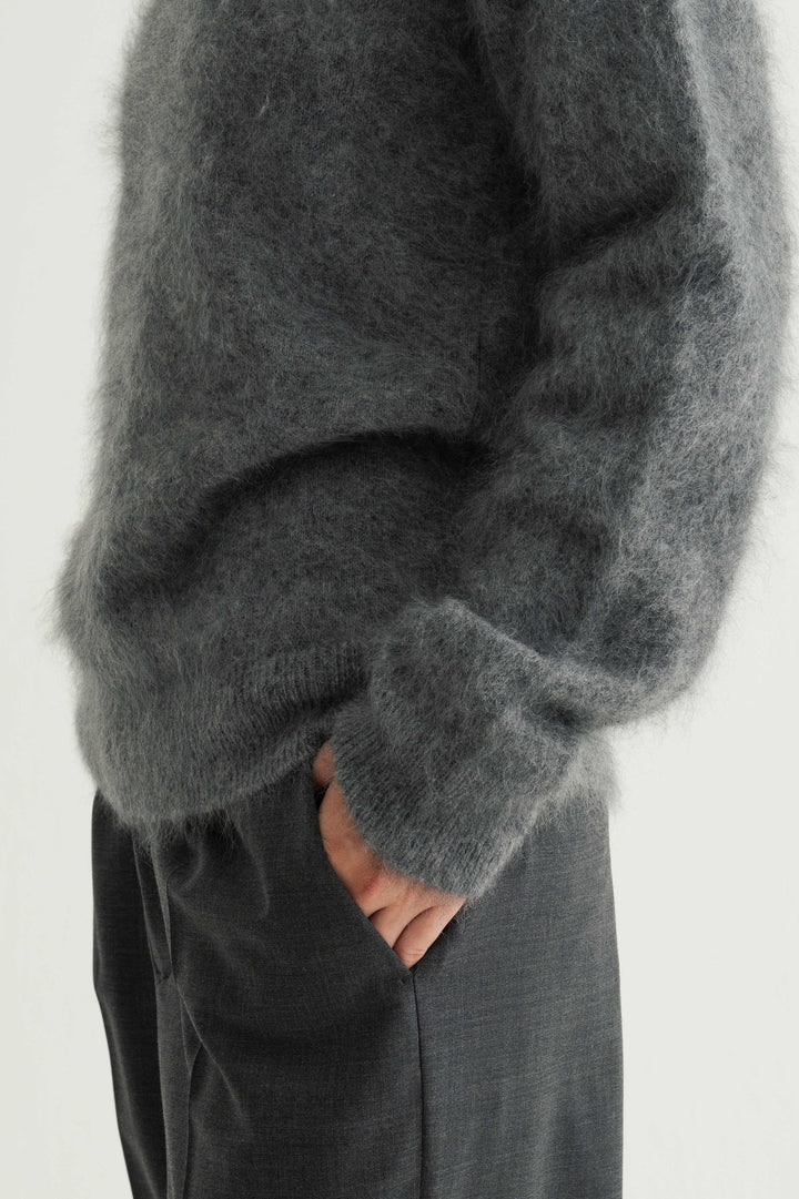 Cashmere Silk Wool V/N Knit / Grey