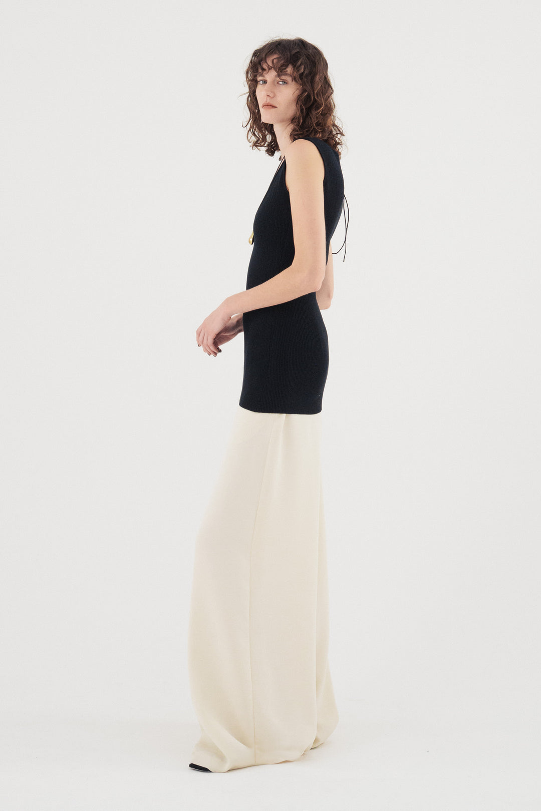 Flare Wide Trousers / Ecru