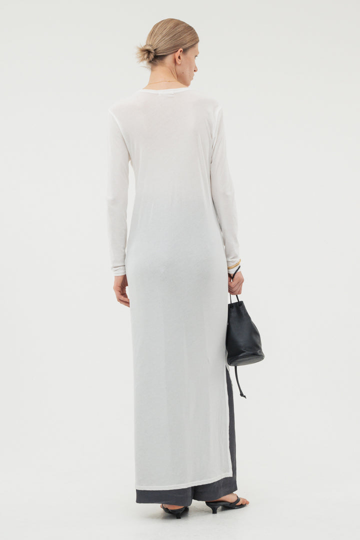 Minimal Henley Dress / Black