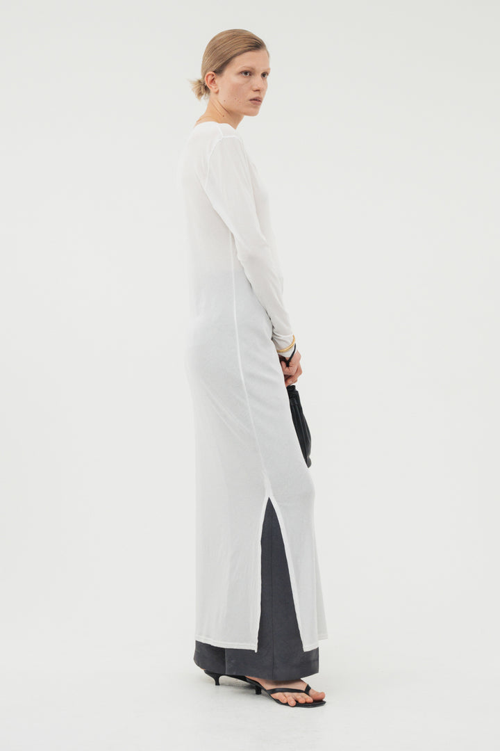 Minimal Henley Dress / Black