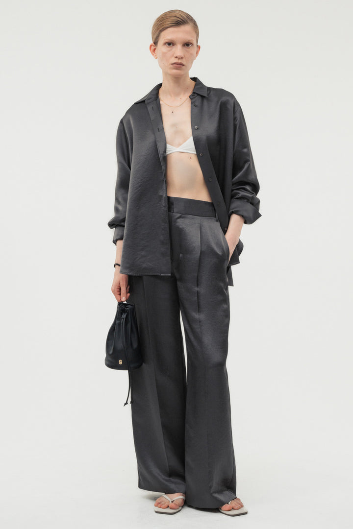 Vintage Satin Shirts / Grey