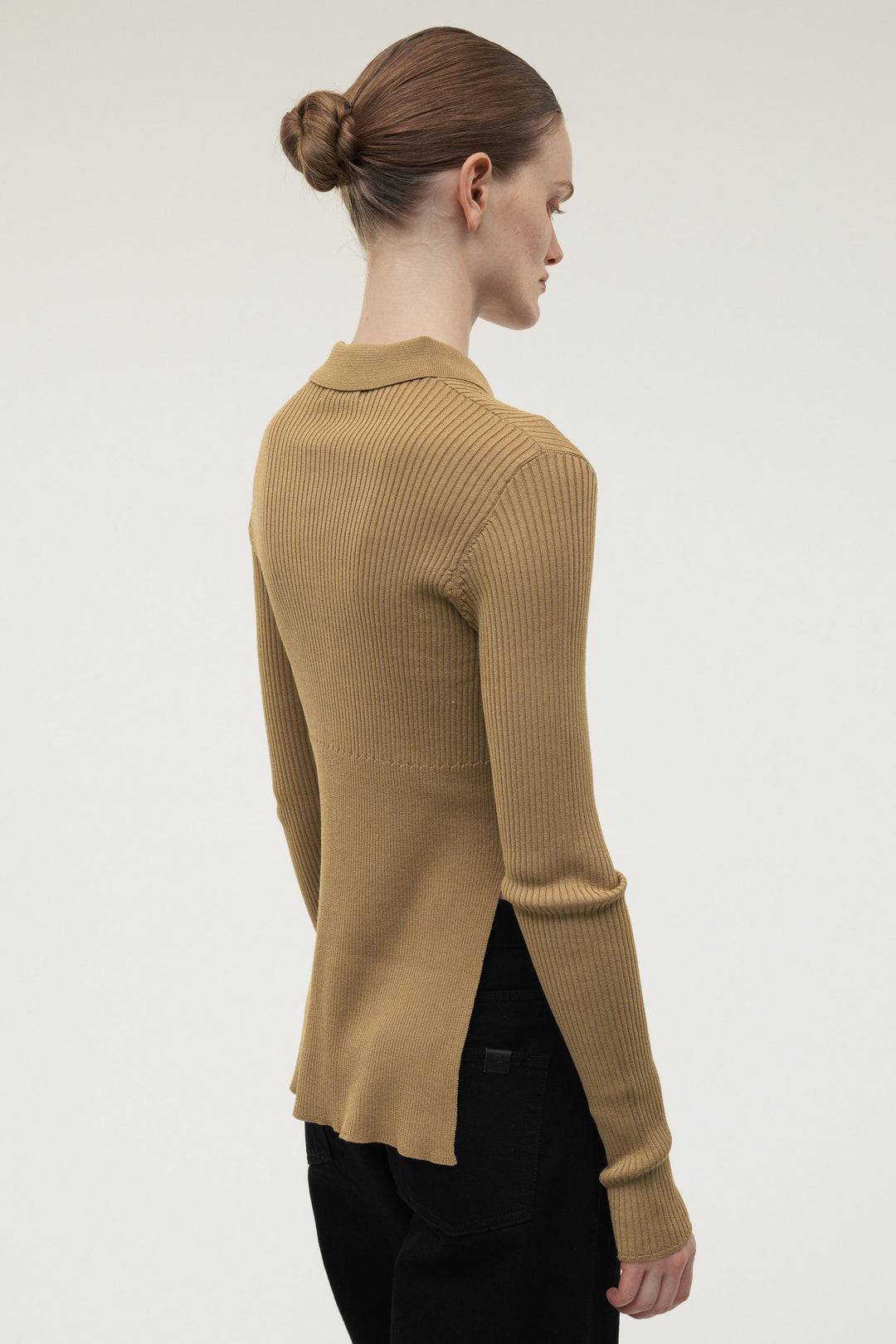 Silk Polo Knit / White
