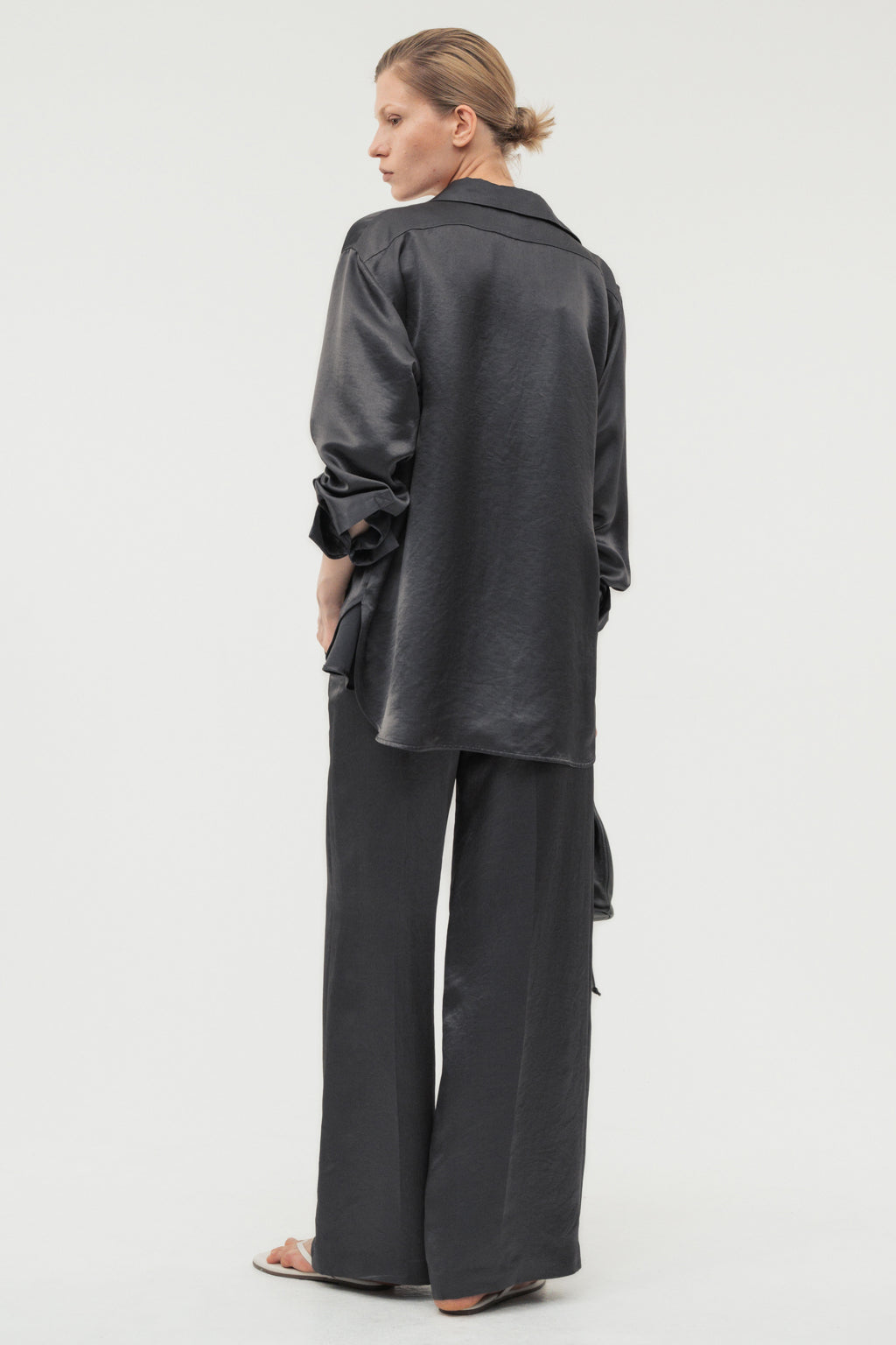 Vintage Satin Shirts / Grey