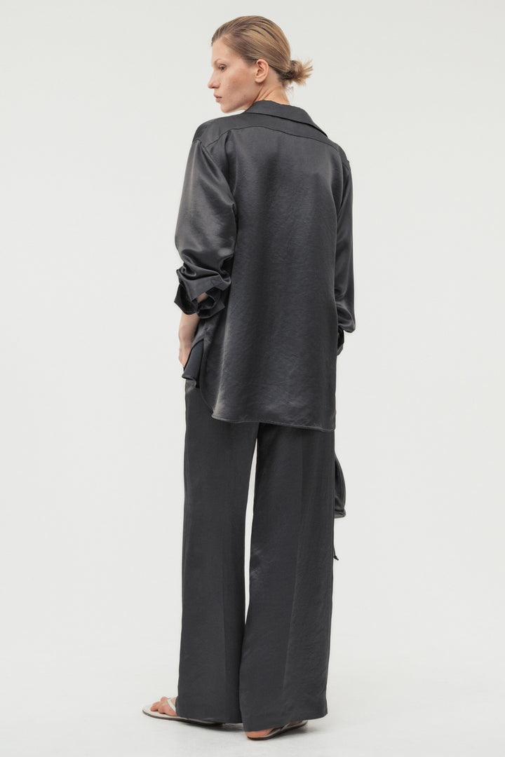 Vintage Satin Shirts / Grey