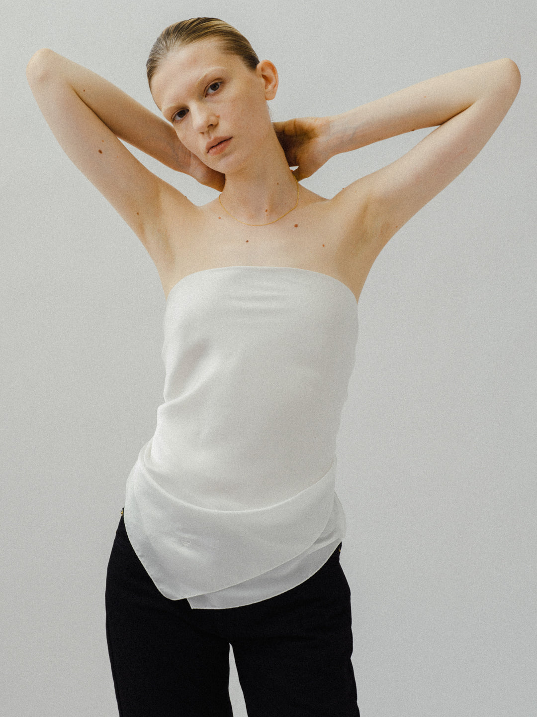 Silk Scarf / White