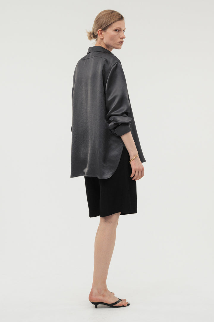 Vintage Satin Shirts / Grey