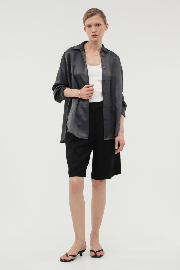 Vintage Satin Shirts / Grey