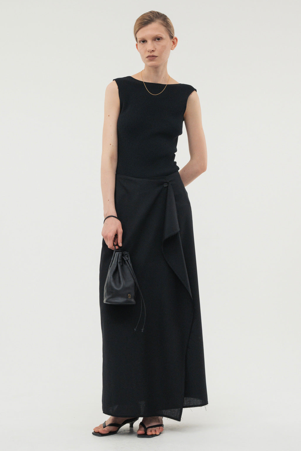 Modern Rib Tank Top / Black