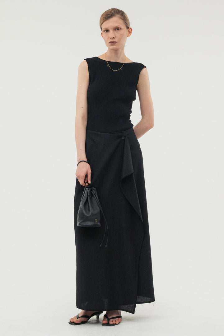 Modern Rib Tank Top / Black