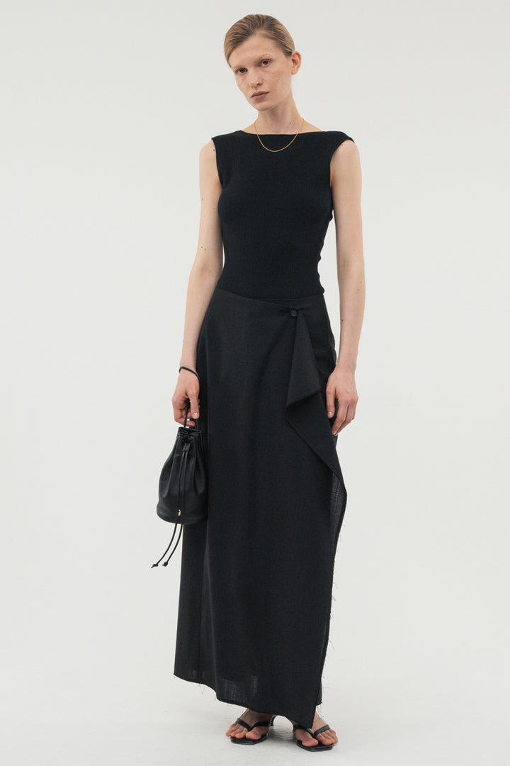 Modern Rib Tank Top / Black