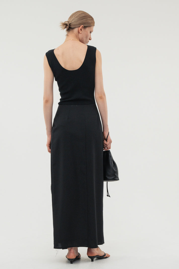 Modern Rib Tank Top / Black