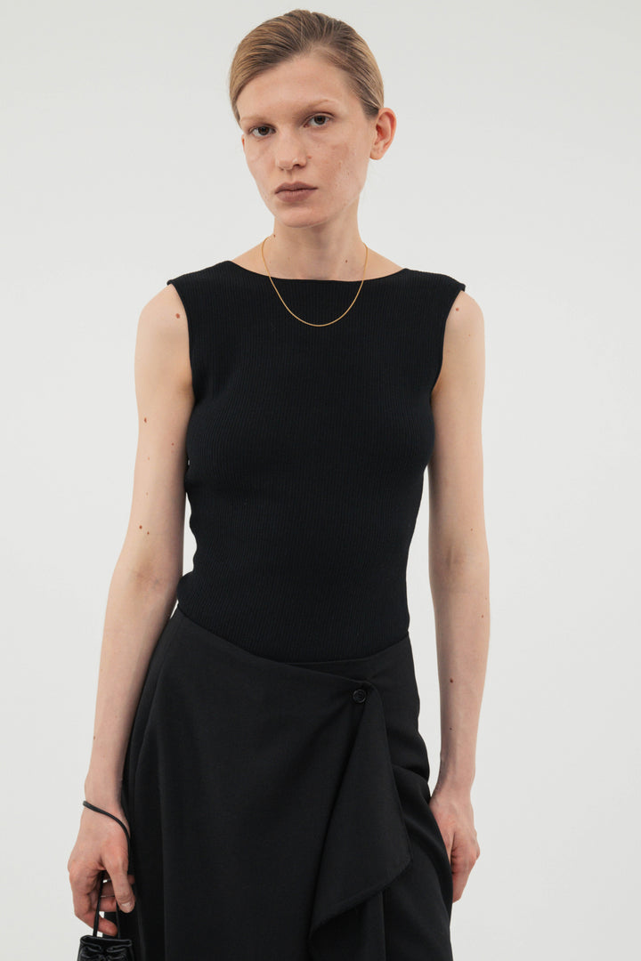 Modern Rib Tank Top / White