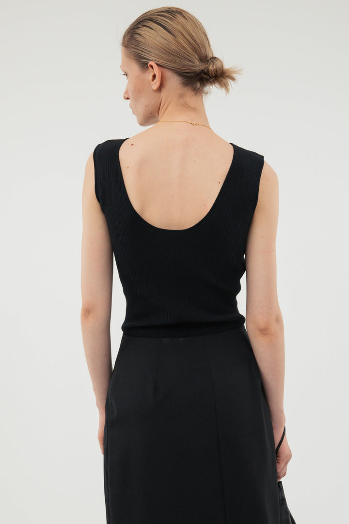 Modern Rib Tank Top / White