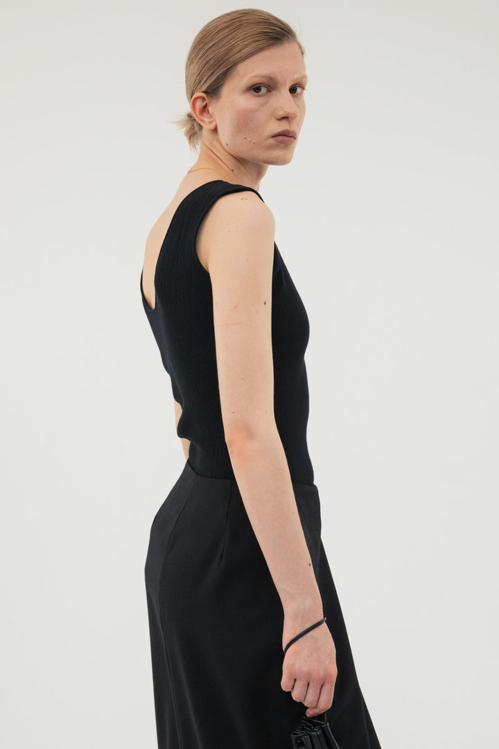 Modern Rib Tank Top / White