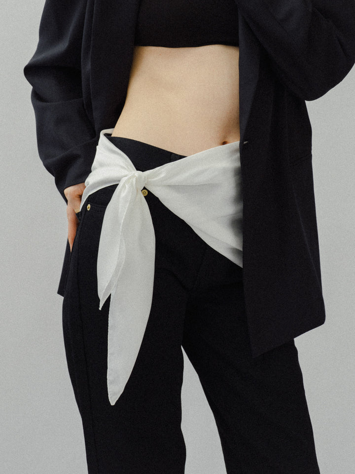 Silk Scarf / White