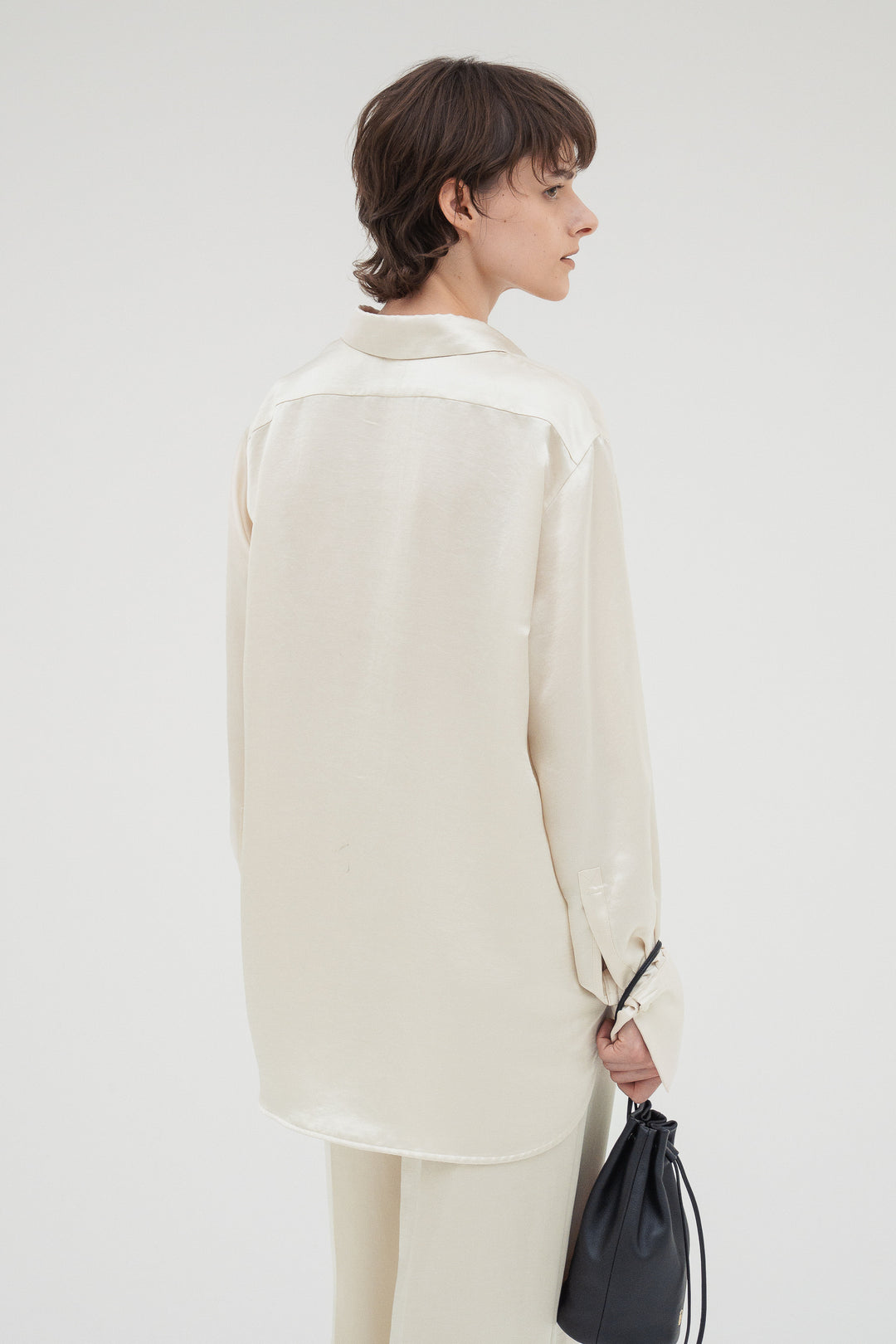 Vintage Satin Shirt / Ecru