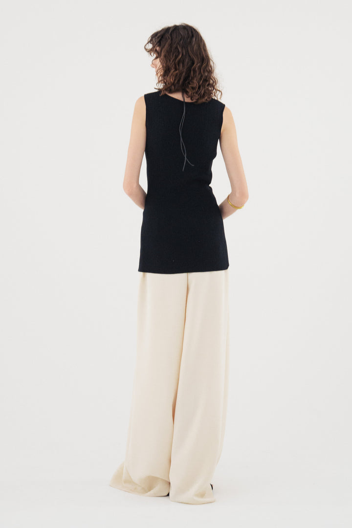 Flare Wide Trousers / Ecru