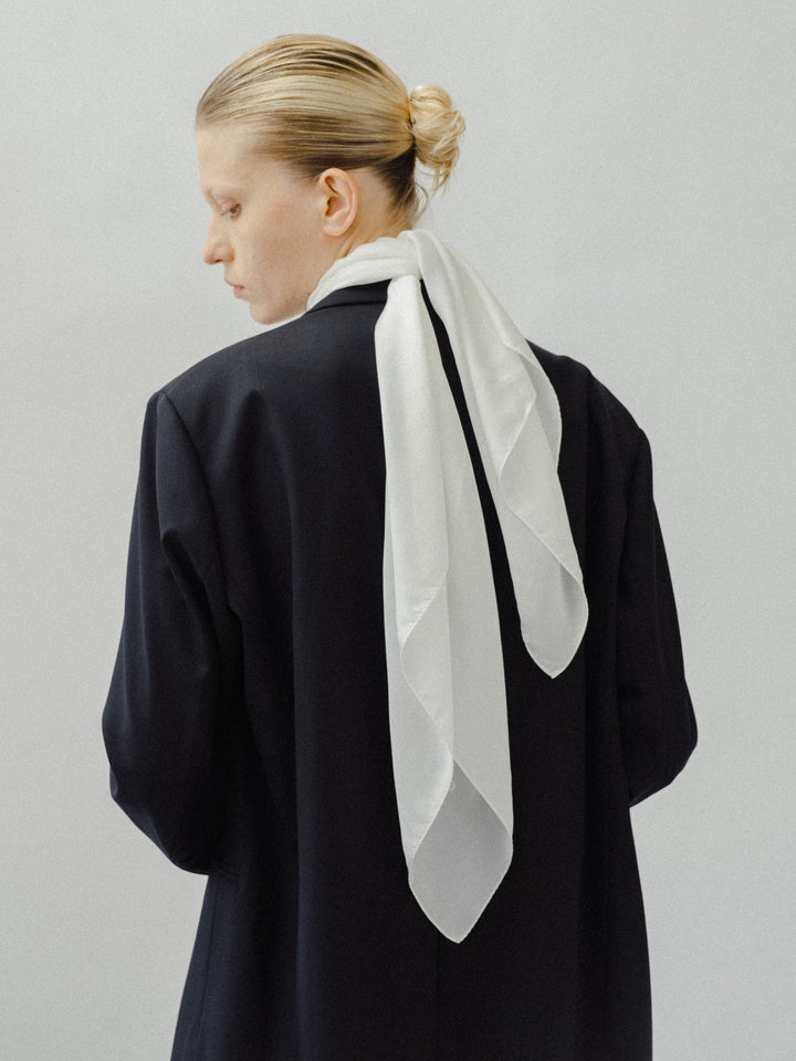 Silk Scarf / White