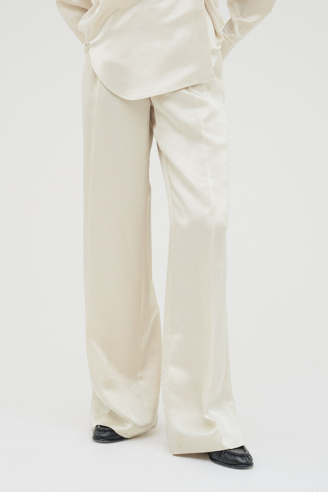 Vintage Satin Pants / Ecru