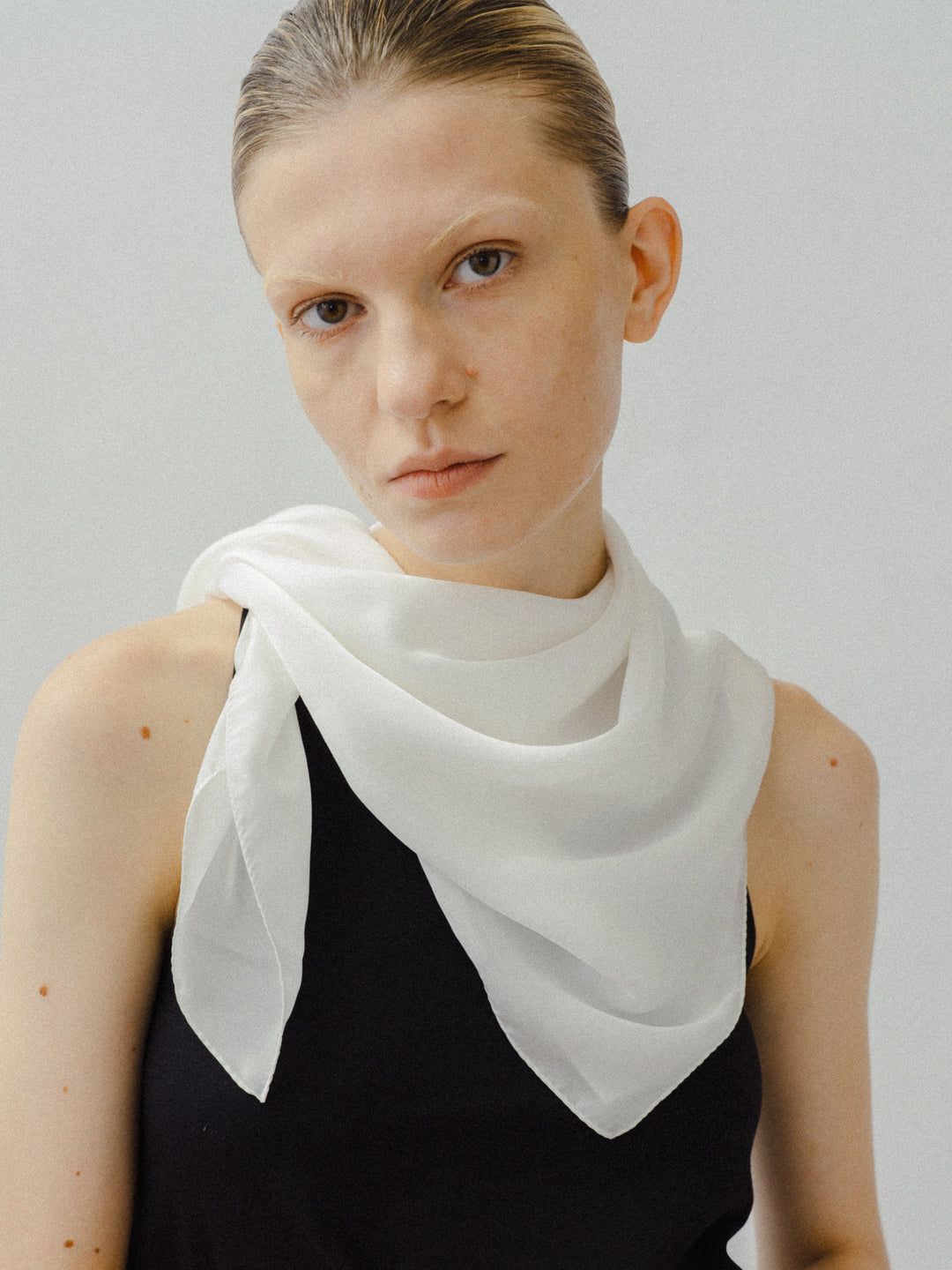 Silk Scarf / White