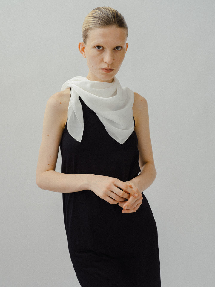 Silk Scarf / White