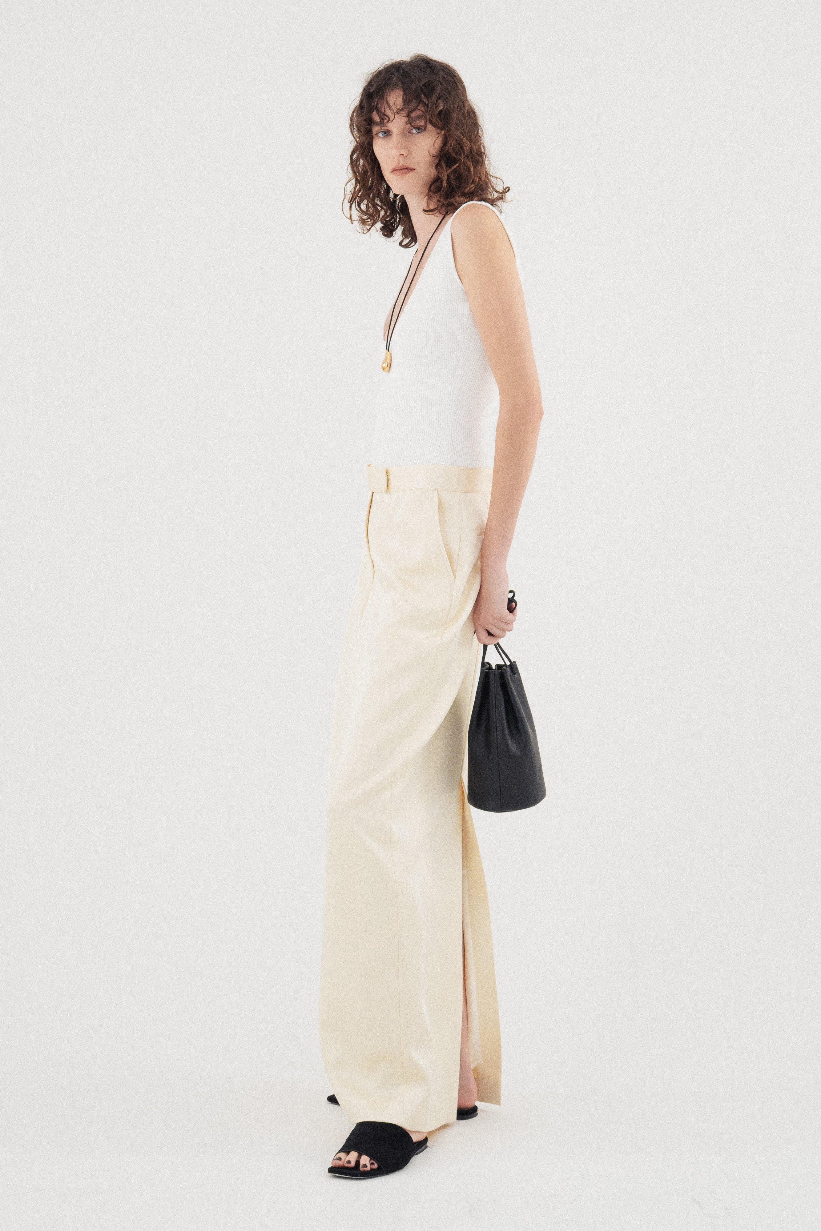 Double Satin Long Skirt / Ecru – (im)perf.