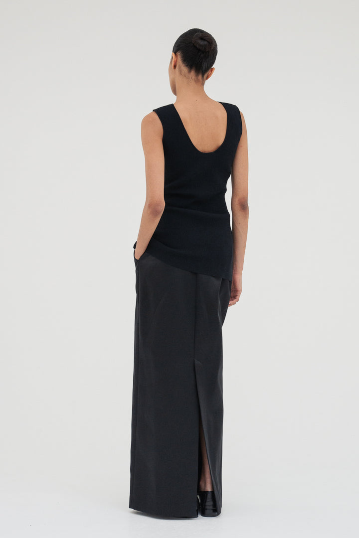 Modern Rib Tank Top / Black