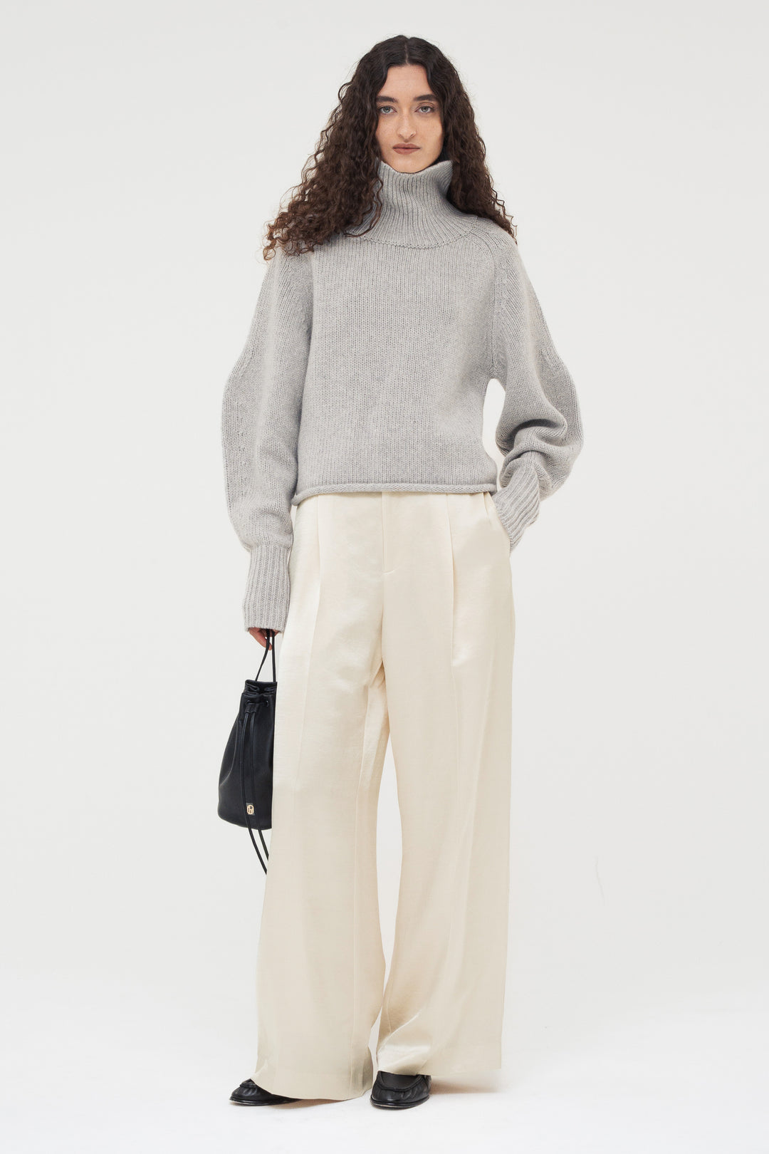 Vintage Satin Pants / Ecru