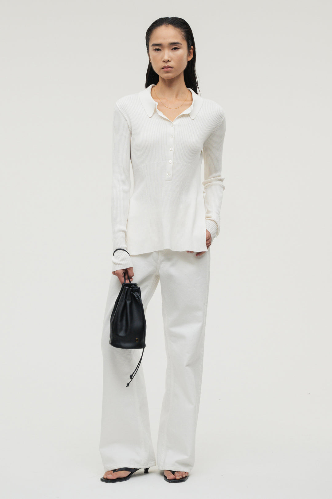 Silk Polo Knit / Camel